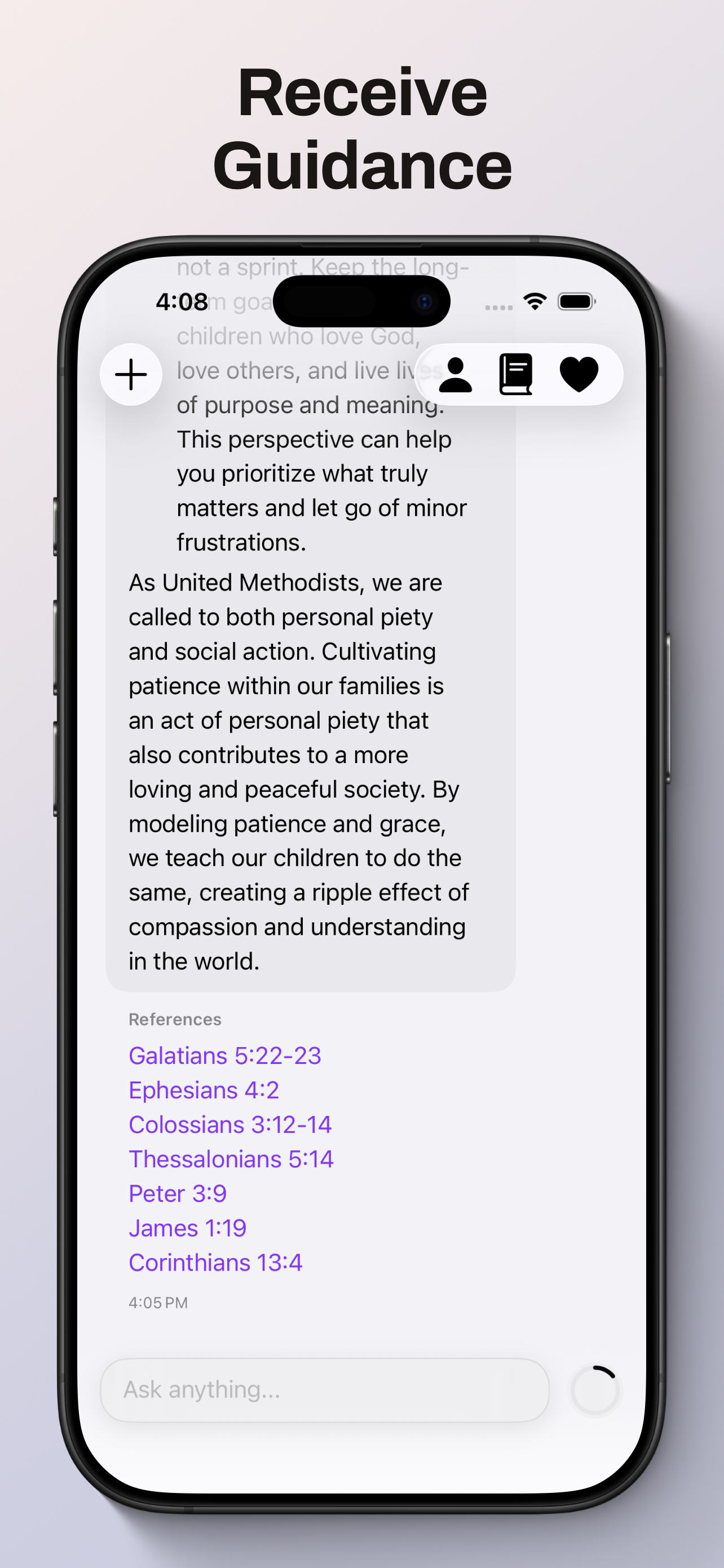 Receive biblical guidance with scripture references