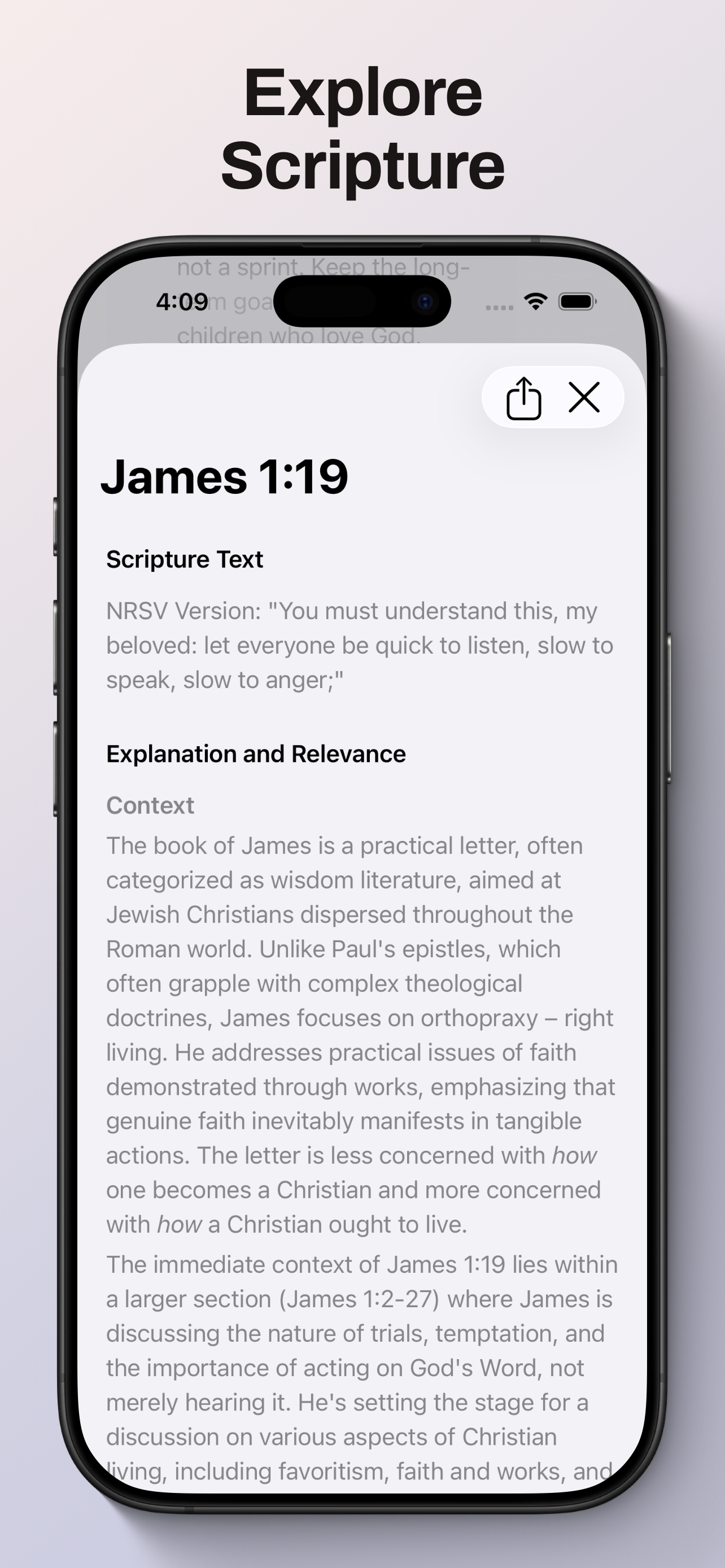 Explore scripture in depth with context